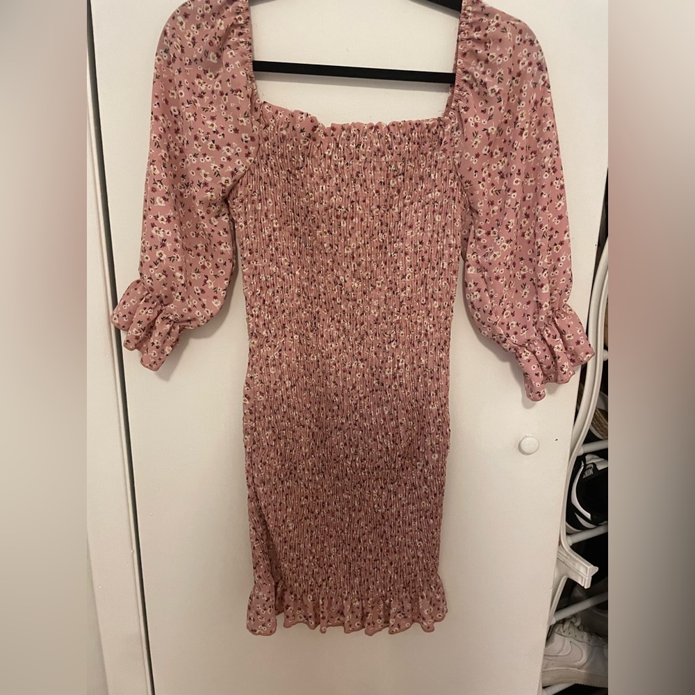Pink Floral Dress